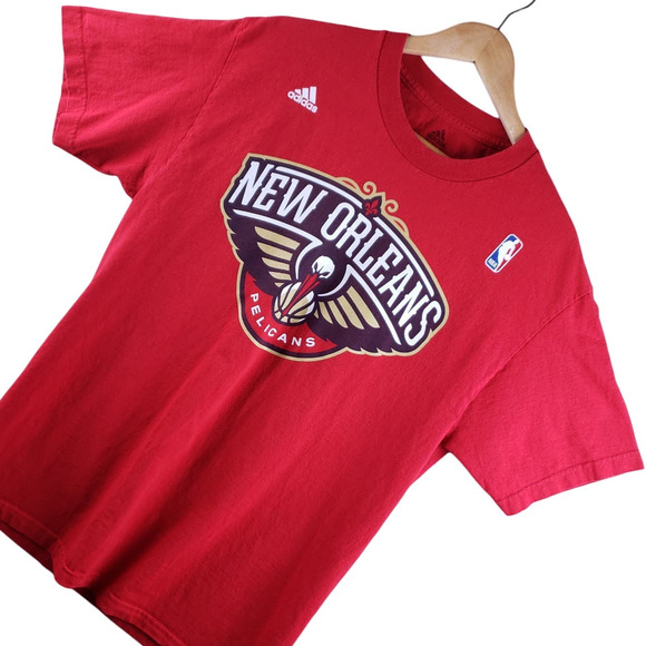 Adidas Men's New Orleans Pelicans NBA Anthony Davis T-Shirt Size Large Red - Picture 1 of 15